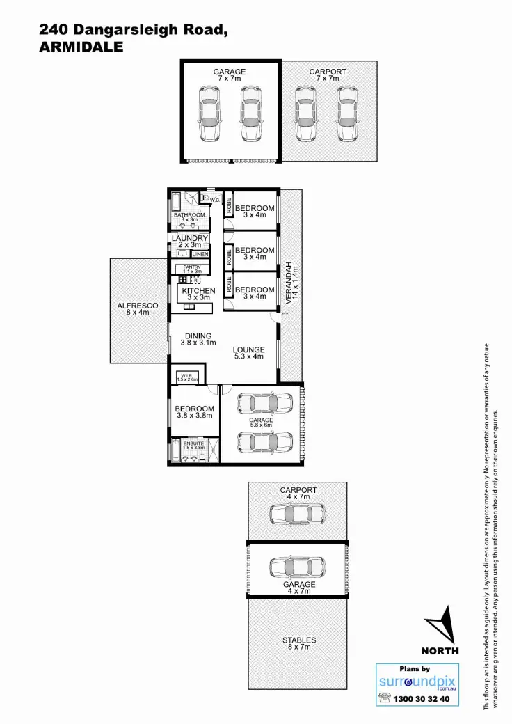 Floorplan of Homely rural property listing, 240 Dangarsleigh Road, Armidale NSW 2350