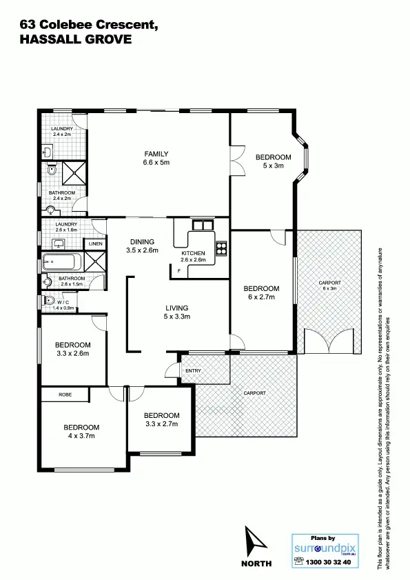 Floorplan of Homely house listing, 63 Colebee Crescent, Hassall Grove NSW 2761