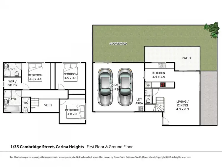 Floorplan of Homely townhouse listing, 1/35 Cambridge Street, Carina Heights QLD 4152