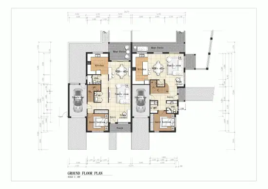 Floorplan of Homely semi-detached listing, 87 Moffatts Drive, Dundas Valley NSW 2117
