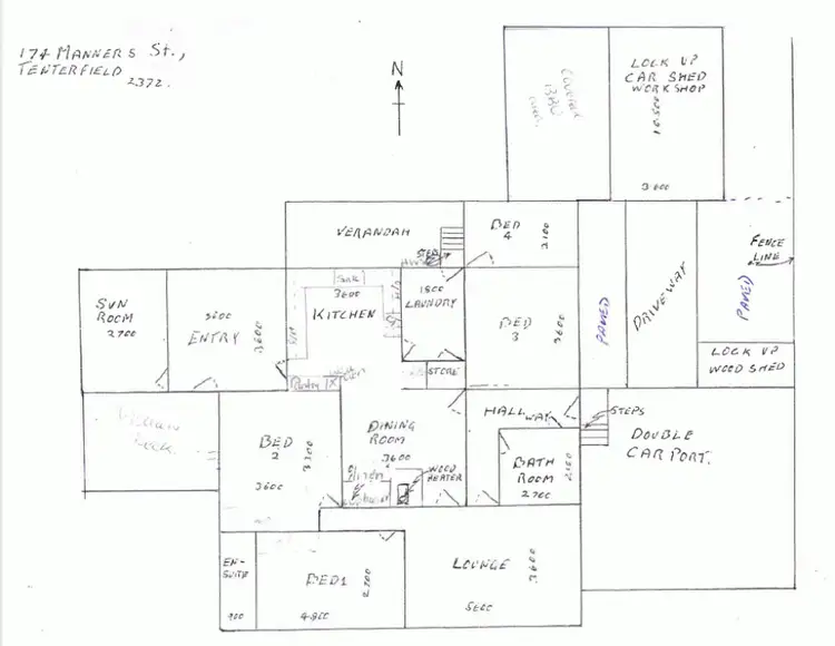 Floorplan of Homely house listing, 174 Manners Street, Tenterfield NSW 2372