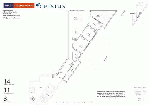 Floorplan of Homely apartment listing, Unit 8 Celsius Apartments, 100-102 Brighton Ave, Toronto NSW 2283