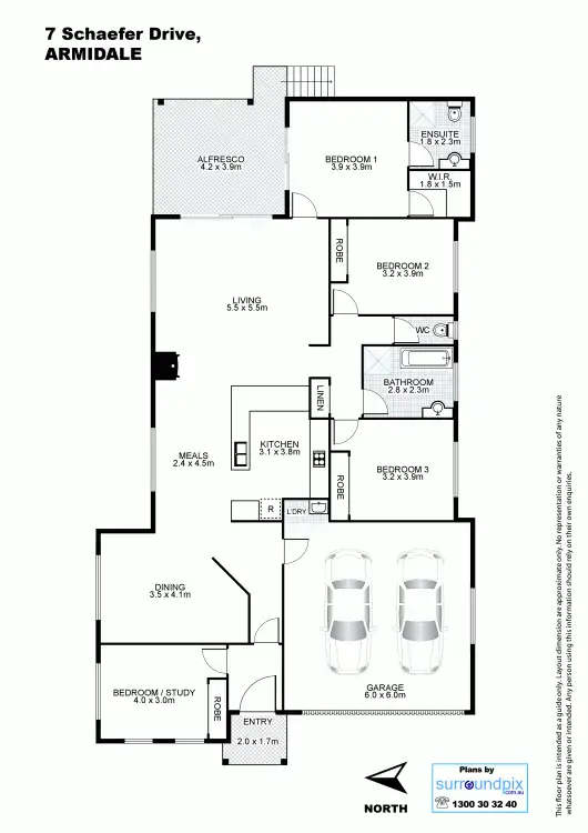Floorplan of Homely house listing, 7 Schaefer Drive, Armidale NSW 2350