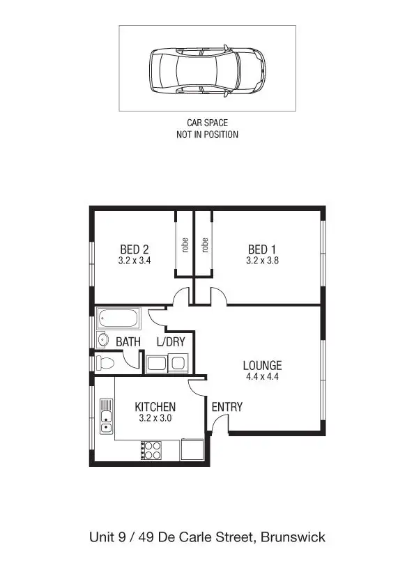 Floorplan of Homely apartment listing, 9/49 De Carle Street, Brunswick VIC 3056