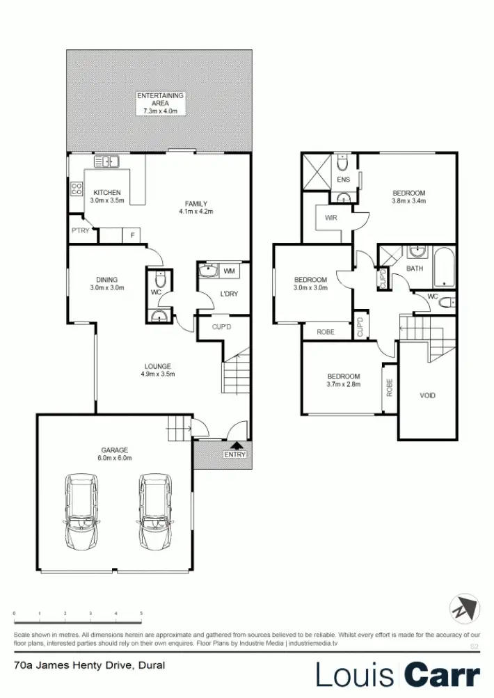 Floorplan of Homely semi-detached listing, 70a James Henty Dr, Dural NSW 2158