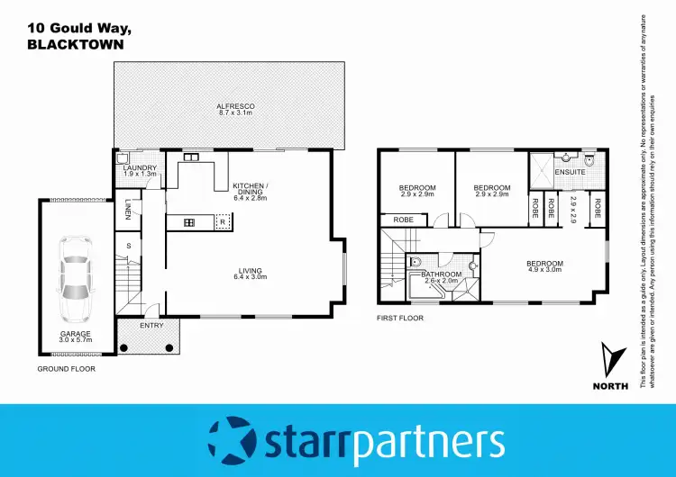 Floorplan of Homely house listing, 10 Gould Way, Blacktown NSW 2148