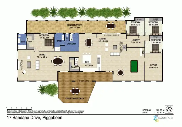 Floorplan of Homely rural property listing, 17 Bandana Drive, Piggabeen NSW 2486