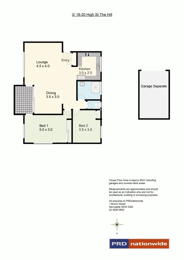 Floorplan of Homely unit listing, 3/18-20 High Street, The Hill NSW 2300