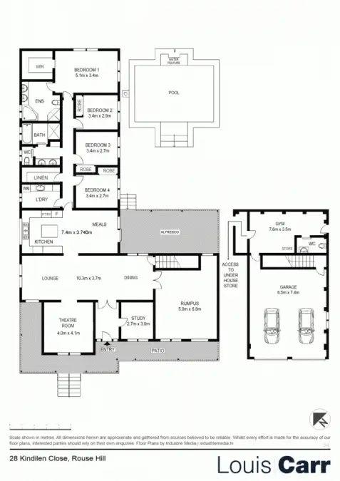 Floorplan of Homely house listing, 28 Kindilen Close, Rouse Hill NSW 2155