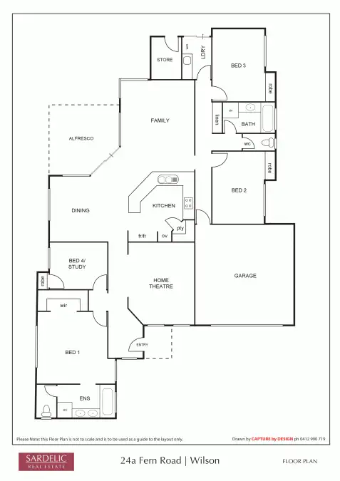 Floorplan of Homely house listing, 24a Fern Road, Wilson WA 6107