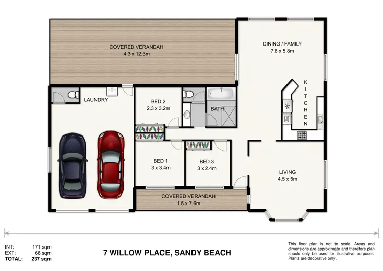 Floorplan of Homely house listing, 7 Willow Place, Sandy Beach NSW 2456