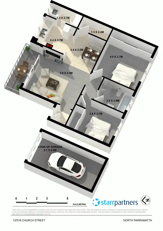 Floorplan of Homely unit listing, 12/518 Church Street, North Parramatta NSW 2151