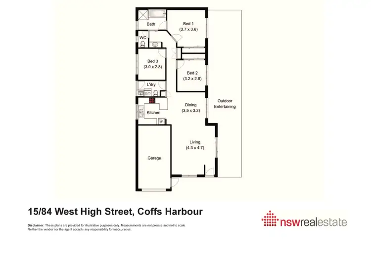 Floorplan of Homely villa listing, 15/82-84 West High Street, Coffs Harbour NSW 2450
