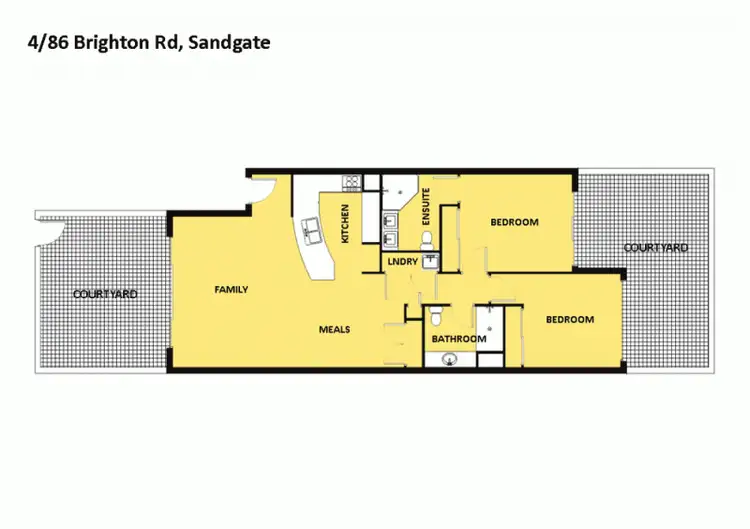 Floorplan of Homely unit listing, 4/86 Brighton Road, Sandgate QLD 4017