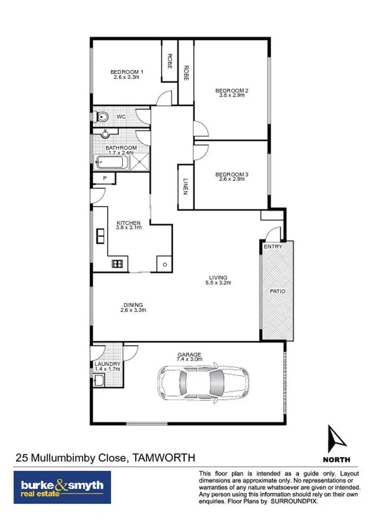 Floorplan of Homely house listing, 25 Mullumbimby Close, Tamworth NSW 2340