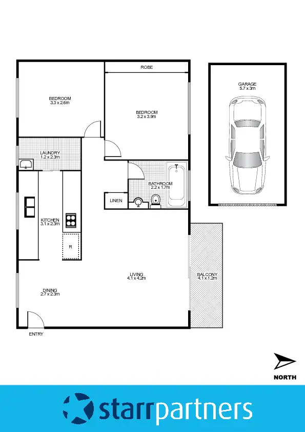 Floorplan of Homely unit listing, 19/77-81 Saddington Street, St Marys NSW 2760