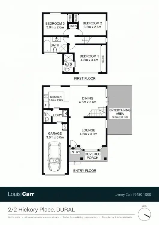 Floorplan of Homely semi-detached listing, 2/2 Hickory Place, Dural NSW 2158