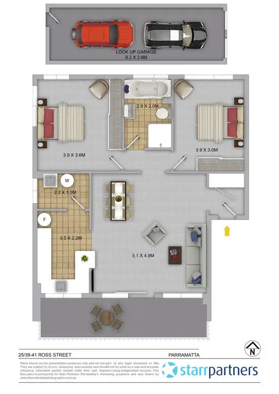 Floorplan of Homely apartment listing, 25/39-41 Ross Street, Parramatta NSW 2150