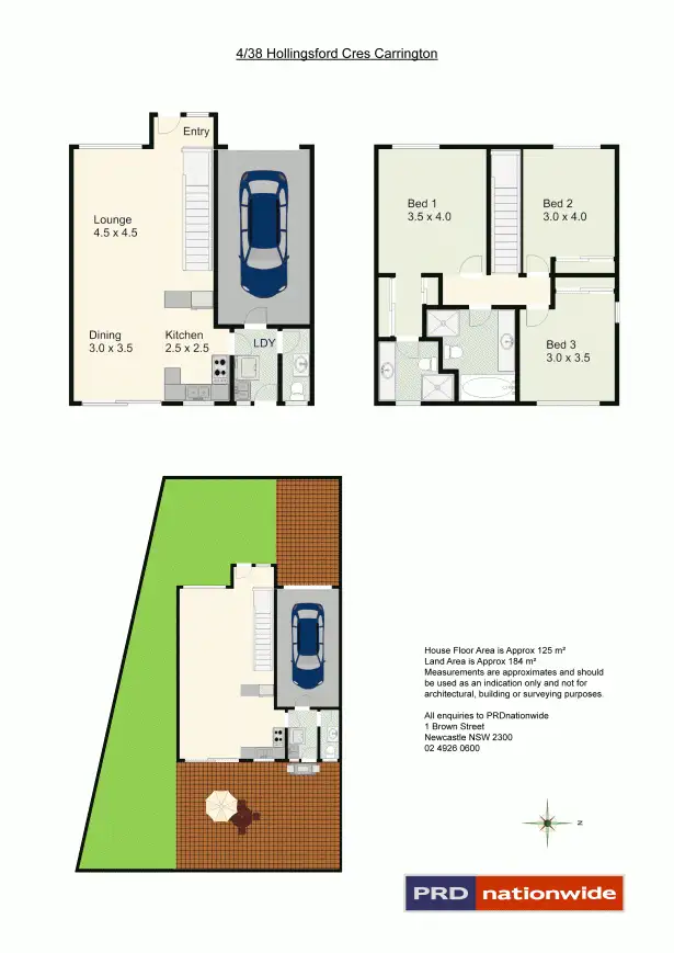 Floorplan of Homely townhouse listing, 4/38 Hollingsford Crescent, Carrington NSW 2294