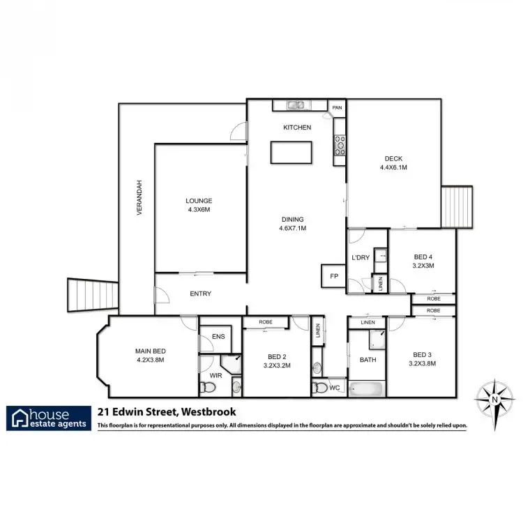 Floorplan of Homely house listing, 21 Edwin Street, Westbrook QLD 4350