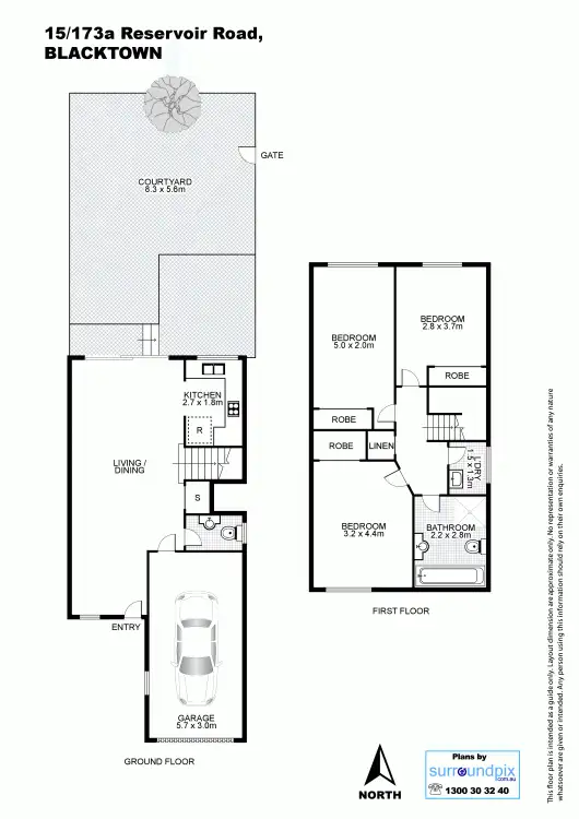 Floorplan of Homely townhouse listing, 15/173A Reservoir Road, Blacktown NSW 2148