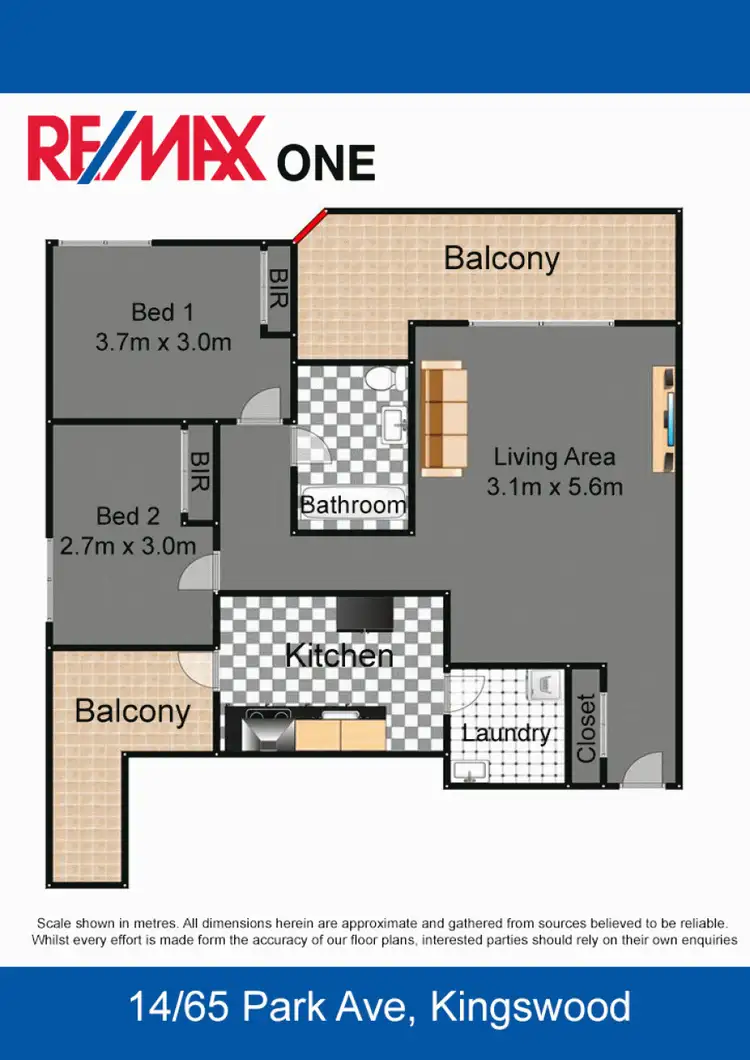 Floorplan of Homely unit listing, 14/65-66 Park Avenue, Kingswood NSW 2747