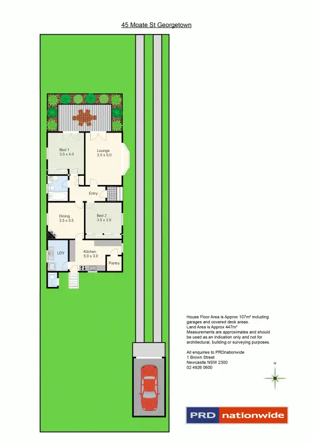 Floorplan of Homely house listing, 45 Moate Street, Georgetown NSW 2298
