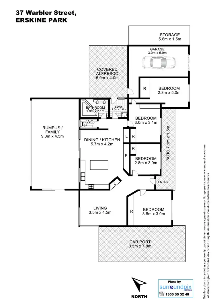 Floorplan of Homely house listing, 37 Warbler Street, Erskine Park NSW 2759