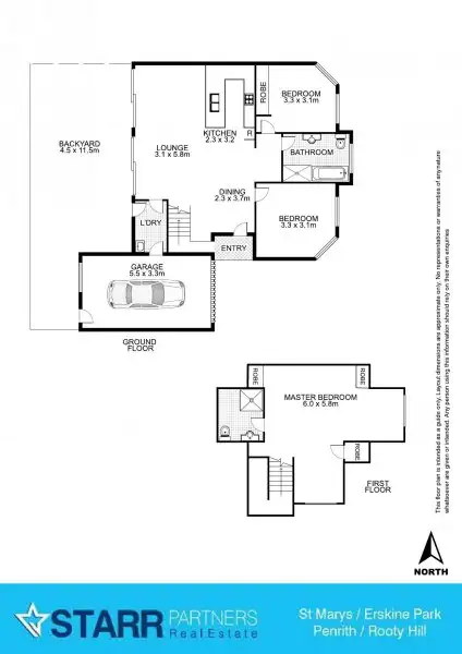 Floorplan of Homely townhouse listing, 2/18 Lethbridge Street, St Marys NSW 2760