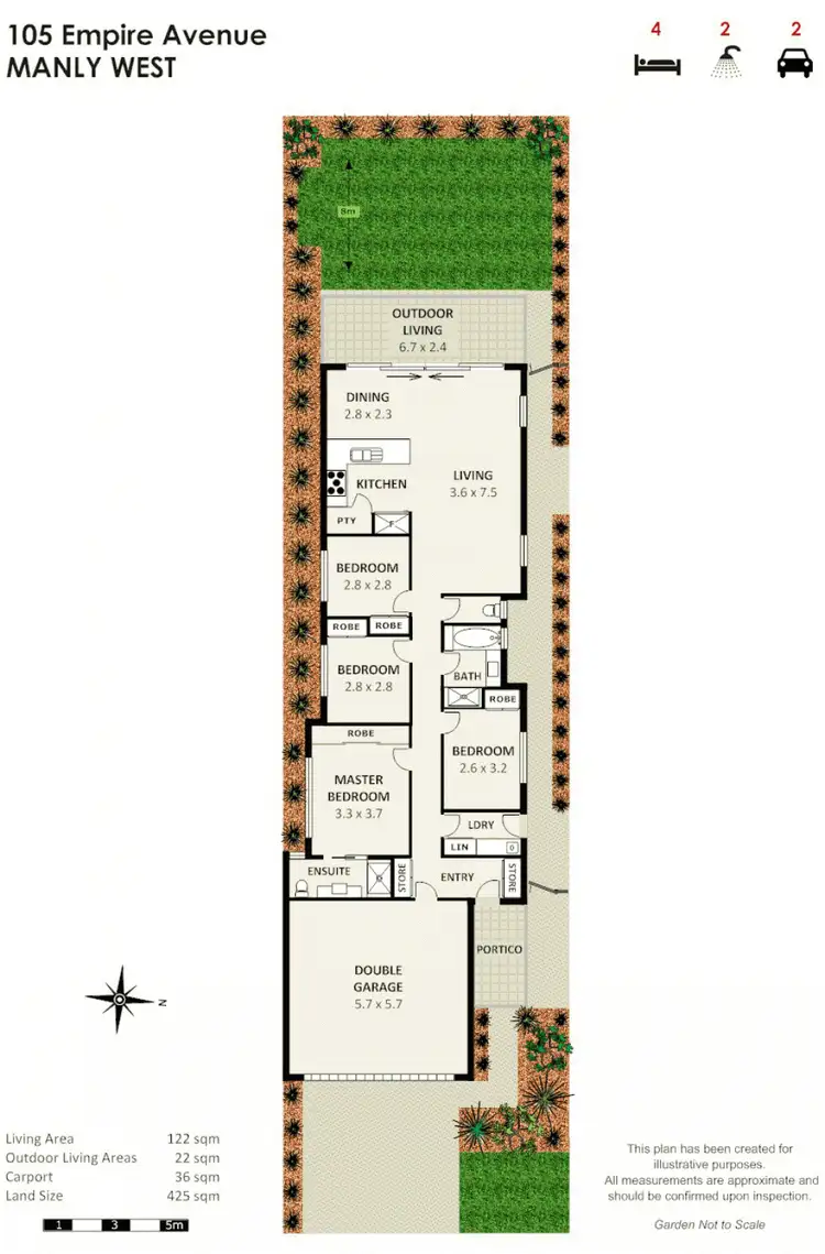 Floorplan of Homely house listing, 105 Empire Avenue, Manly West QLD 4179