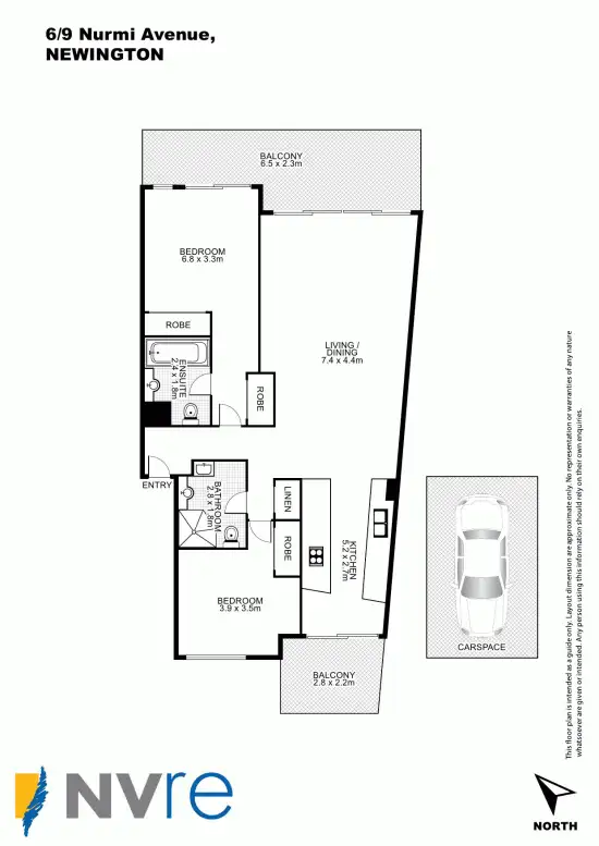 Floorplan of Homely unit listing, 6/9 Nurmi Avenue, Newington NSW 2127