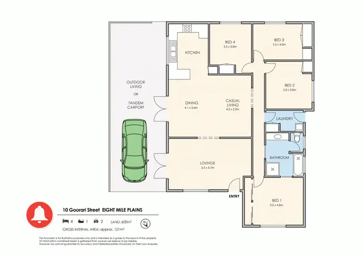 Floorplan of Homely house listing, 10 Goorari Street, Eight Mile Plains QLD 4113