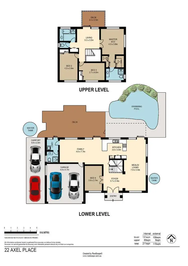 Floorplan of Homely house listing, 22 Axel Place, Sinnamon Park QLD 4073