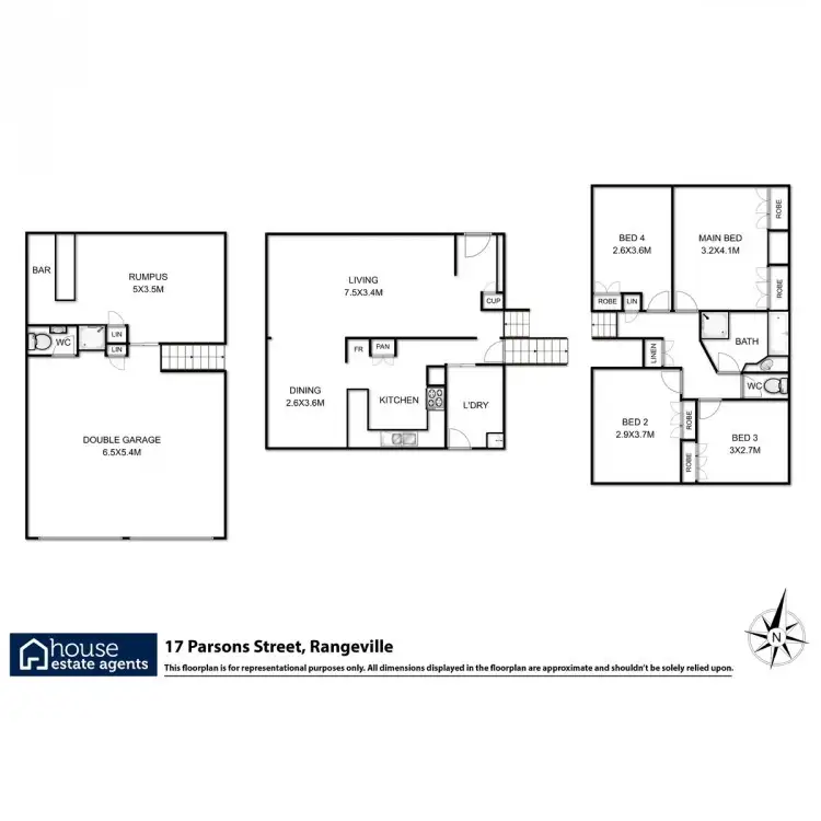 Floorplan of Homely house listing, 17 Parsons Street, Rangeville QLD 4350