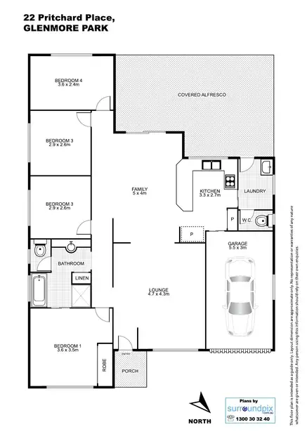 Floorplan of Homely house listing, 22 Pritchard Place, Glenmore Park NSW 2745