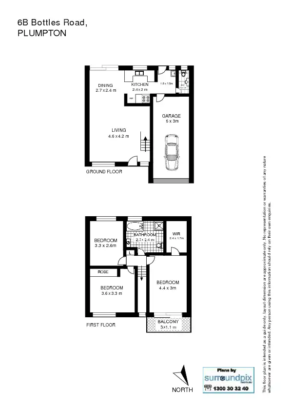 Floorplan of Homely house listing, 6 B Bottles Road, Plumpton NSW 2761