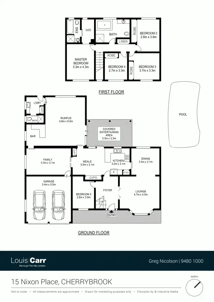 Floorplan of Homely house listing, 15 Nixon Place, Cherrybrook NSW 2126