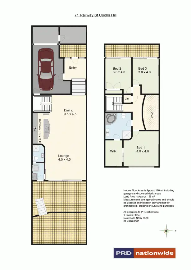 Floorplan of Homely townhouse listing, 71 Railway Street, Cooks Hill NSW 2300