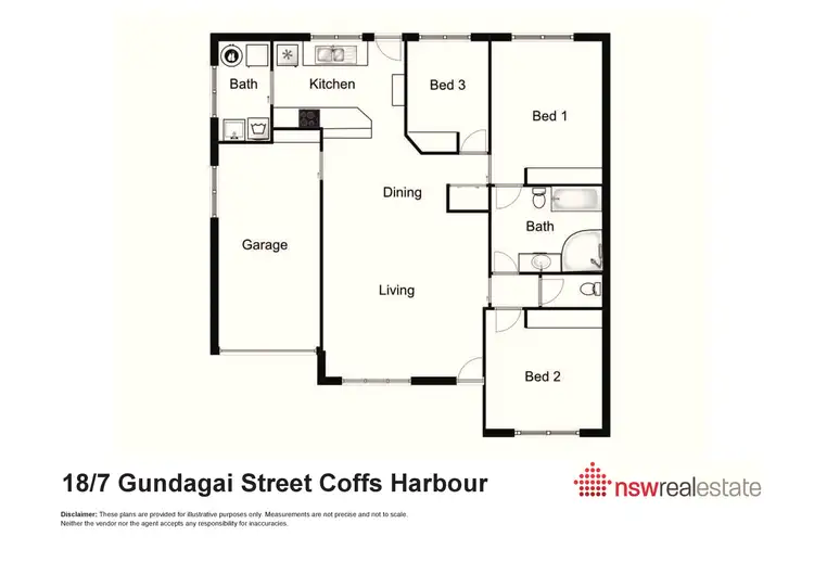 Floorplan of Homely villa listing, 18/7 Gundagai Pl, Coffs Harbour NSW 2450
