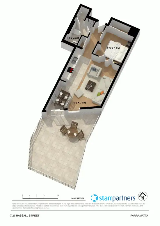 Floorplan of Homely unit listing, 7/26 Hassall Street, Parramatta NSW 2150