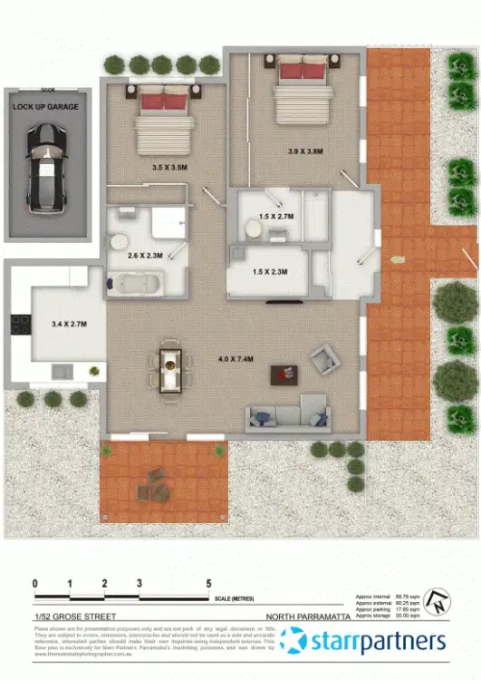 Floorplan of Homely unit listing, 1/52 Grose Street, North Parramatta NSW 2151