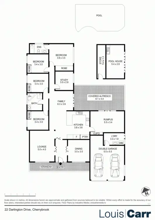 Floorplan of Homely house listing, 22 Darlington Drive, Cherrybrook NSW 2126