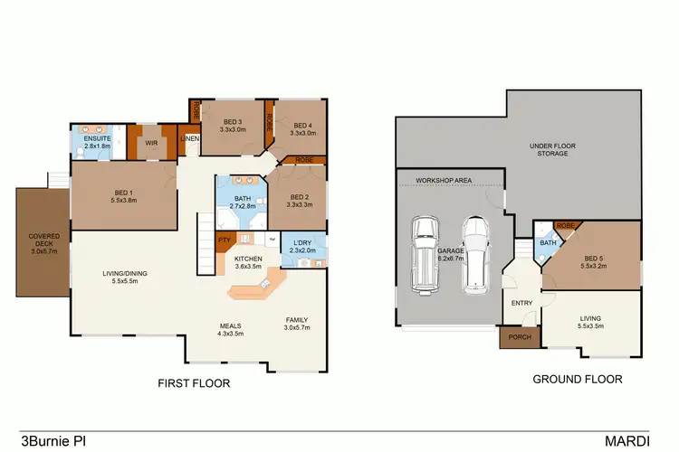 Floorplan of Homely house listing, 3 Burnie Place, Mardi NSW 2259