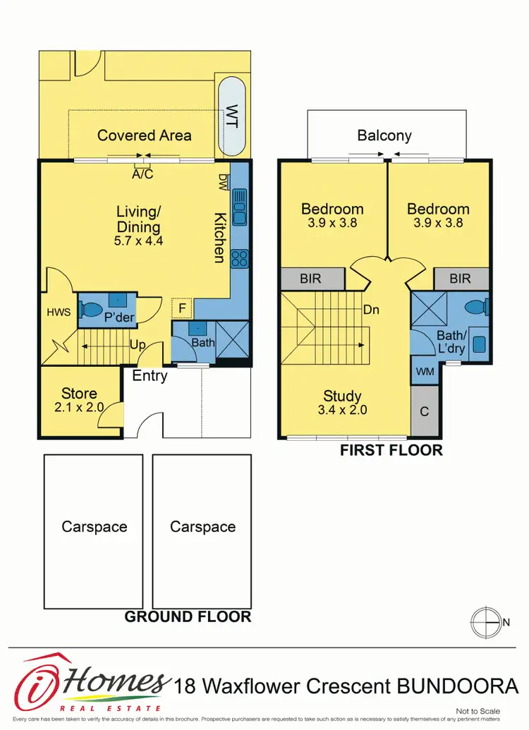 Floorplan of Homely townhouse listing, 18 Waxflower Crescent, Bundoora VIC 3083