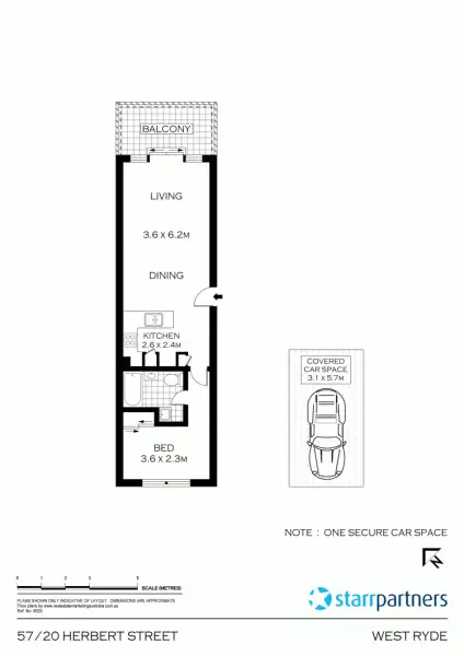 Floorplan of Homely unit listing, 57/20 Herbert St, West Ryde, West Ryde NSW 2114