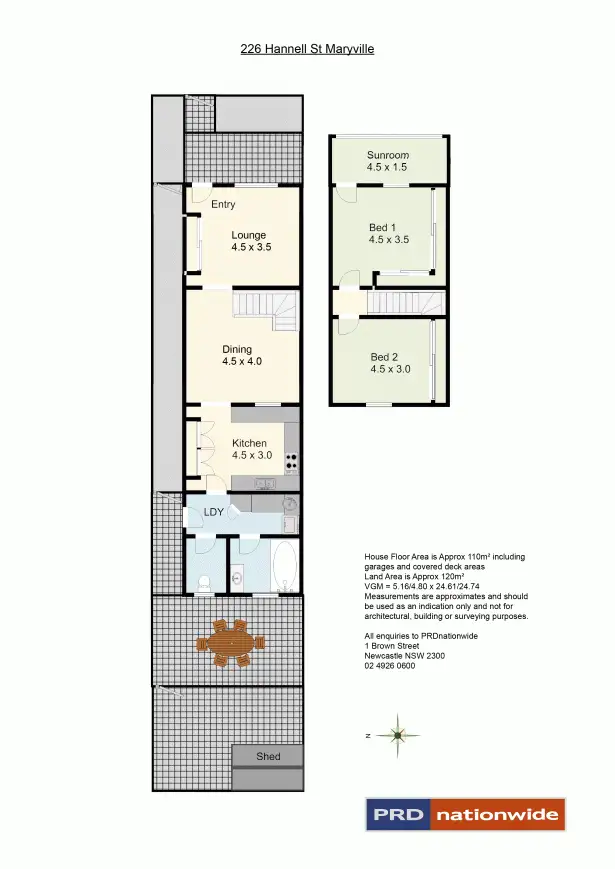 Floorplan of Homely townhouse listing, 226 Hannell Street, Maryville NSW 2293