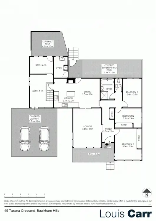 Floorplan of Homely house listing, 45 Tarana Crescent, Baulkham Hills NSW 2153
