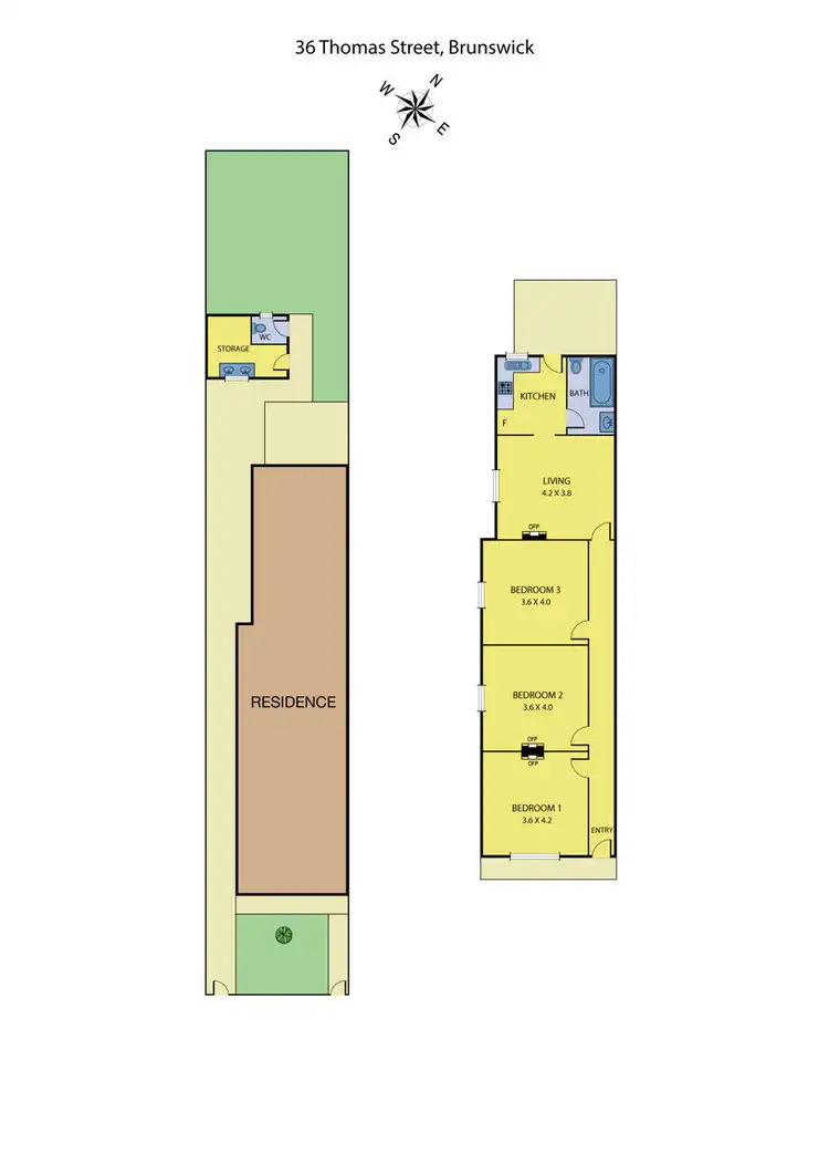 Floorplan of Homely house listing, 36 Thomas Street, Brunswick VIC 3056
