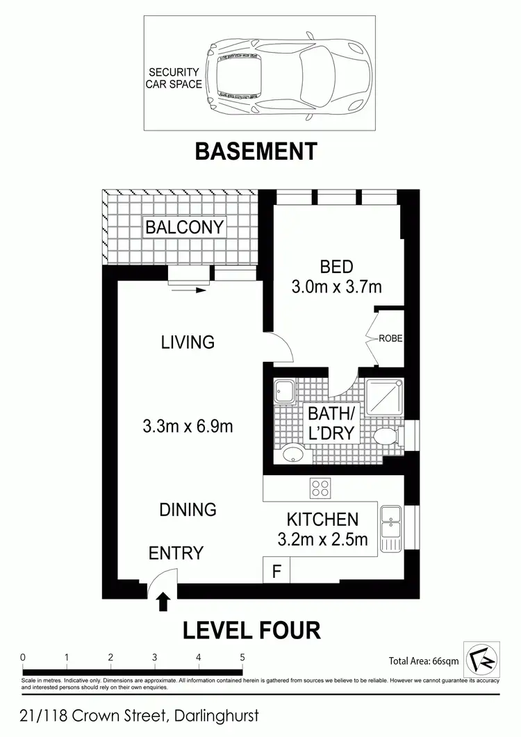 Floorplan of Homely apartment listing, 21/118 Crown St, Darlinghurst NSW 2010