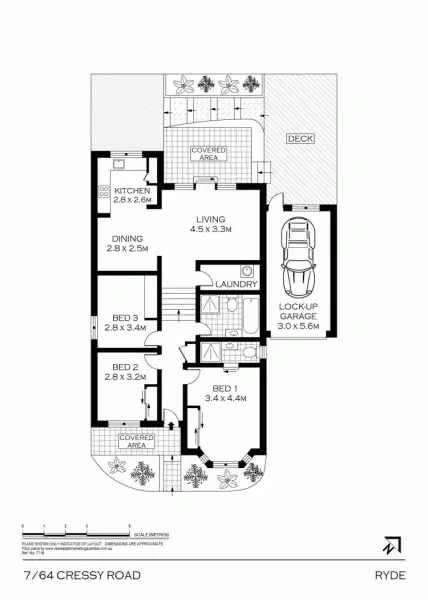 Floorplan of Homely villa listing, 7/64 Cressy Road, Ryde NSW 2112